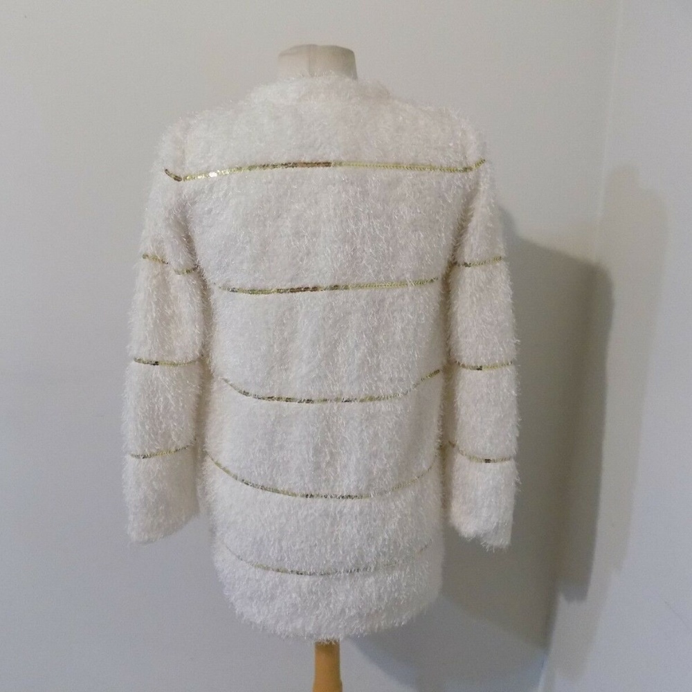 Darling Vivienne Cream Coat w/Gold Sequins, S NEW - Picture 5 of 5